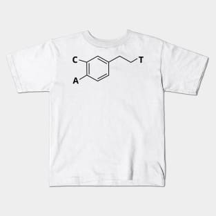 Dopamine Molecule Cat Kids T-Shirt